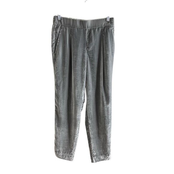 Ann Taylor Silver Gray Velvet Pull on Pants the easy ankle XS NWT - Picture 2 of 14